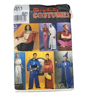Simplicity 8311 Adult Costume Pattern Size S-L Genie Pirate Vampire Santa UNCUT